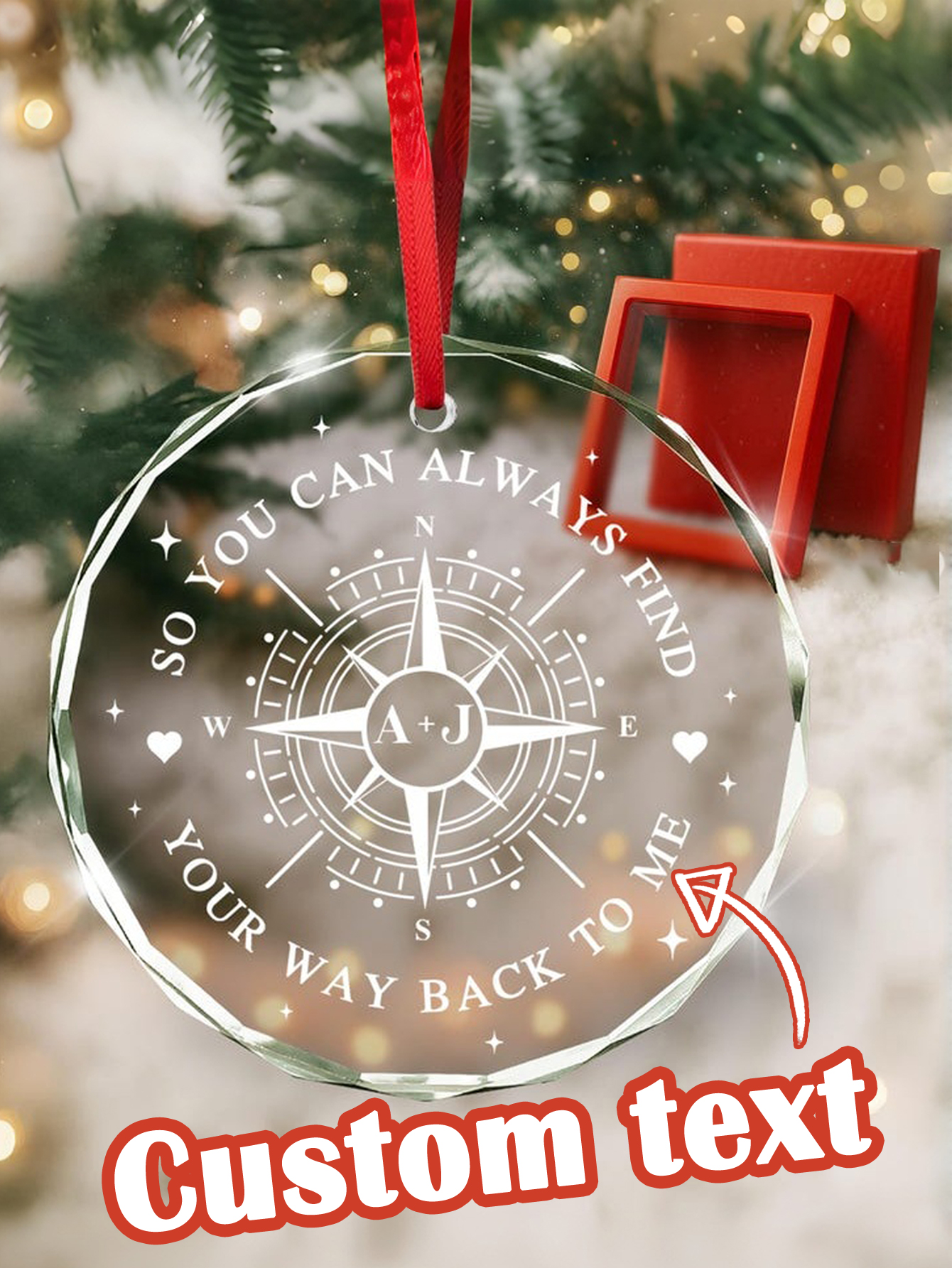 Personalized Glass Decorative Pendant